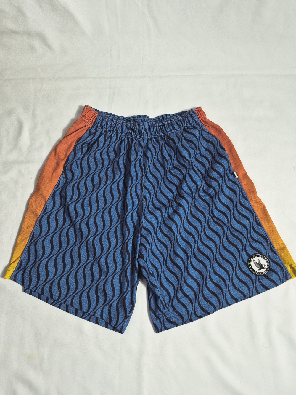 Flow Society Authentic Lacrosse Gear Shorts Size S Orange Pannels